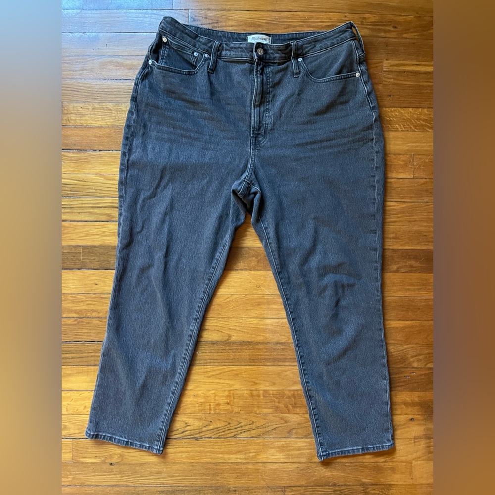 Madewell Women's Straight Leg Jeans - Dark Gray